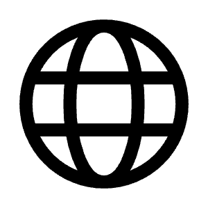 Globe Icon from Mynaui Line Set