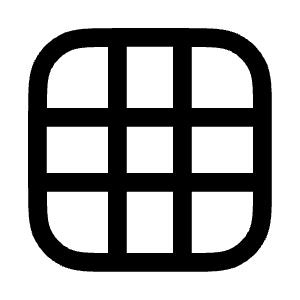 Grid One Icon from Mynaui Line Set