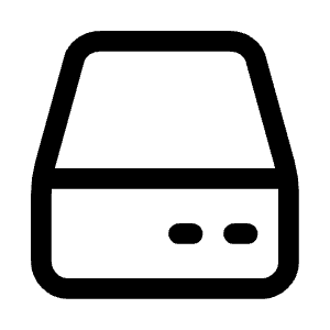 Hard Drive Icon from Mynaui Line Set