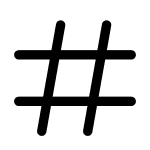 Hash Icon from Mynaui Line Set