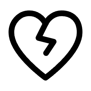Heart Broken Icon from Mynaui Line Set