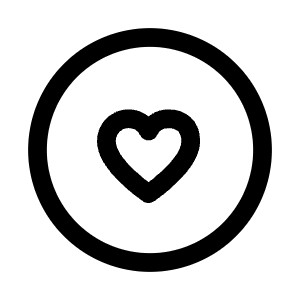Heart Circle Icon from Mynaui Line Set