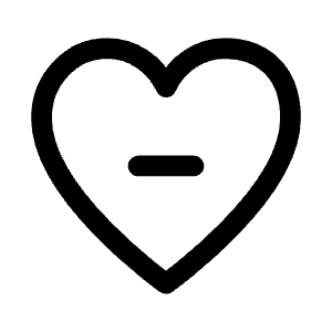 Heart Minus Icon from Mynaui Line Set