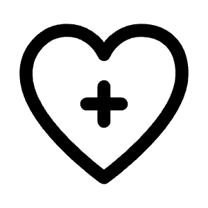 Heart Plus Icon from Mynaui Line Set