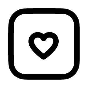 Heart Square Icon from Mynaui Line Set