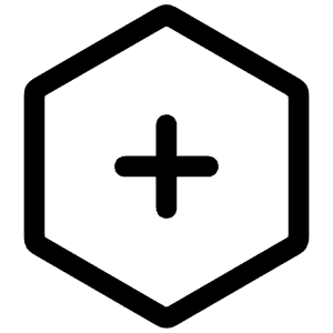 Hexagon Plus Icon from Iconoir Regular Set