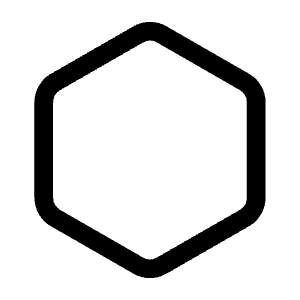 Hexagon Icon from Mynaui Line Set