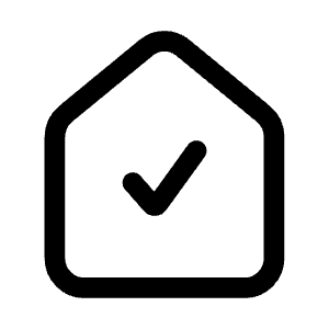 Home Check Icon from Mynaui Line Set