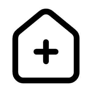 Home Plus Icon from Mynaui Line Set