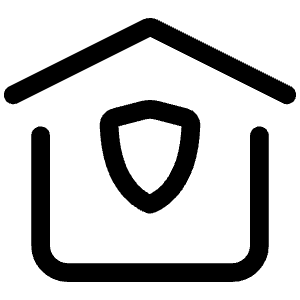 Home Shield Icon from Iconoir Regular Set