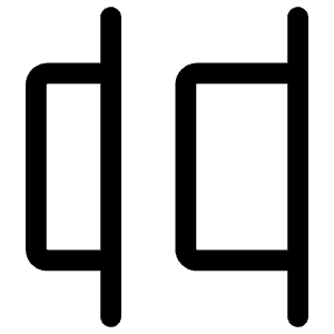 Horiz Distribution Left Icon from Iconoir Regular Set