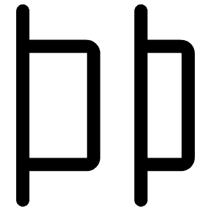 Horiz Distribution Right Icon from Iconoir Regular Set