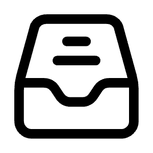 Inbox Archive Icon from Mynaui Line Set