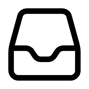 Inbox Icon from Mynaui Line Set