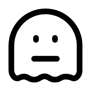 Indifferent Ghost Icon from Mynaui Line Set