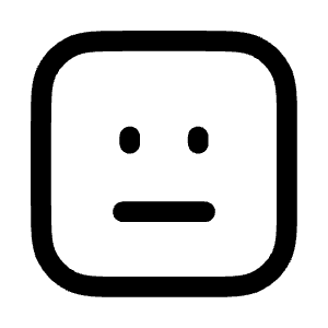 Indifferent Square Icon from Mynaui Line Set