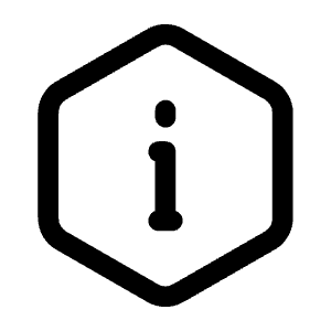 Info Hexagon Icon from Mynaui Line Set