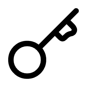 Key Icon from Mynaui Line Set