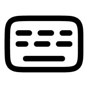 Keyboard Icon from Mynaui Line Set
