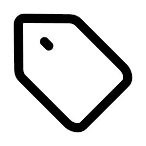 Label Icon from Mynaui Line Set