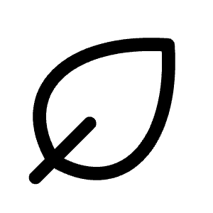 Leaf Icon from Mynaui Line Set