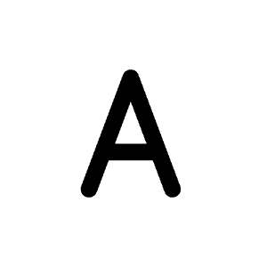 Letter A Icon from Mynaui Line Set