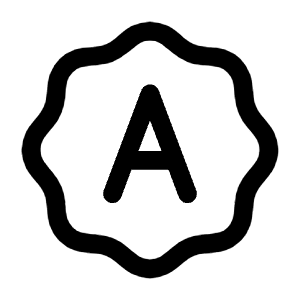 Letter A Waves Icon from Mynaui Line Set
