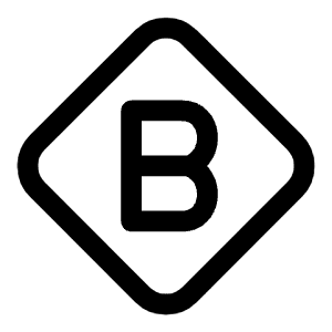 Letter B Diamond Icon from Mynaui Line Set