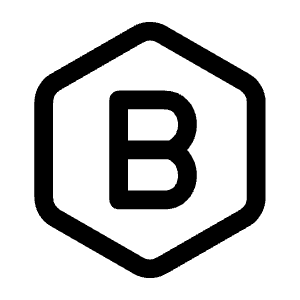 Letter B Hexagon Icon from Mynaui Line Set