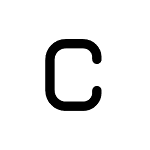 Letter C Icon from Mynaui Line Set