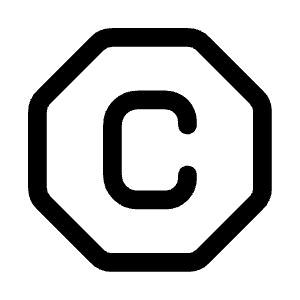 Letter C Octagon Icon from Mynaui Line Set