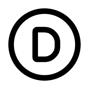 Letter D Circle Icon from Mynaui Line Set