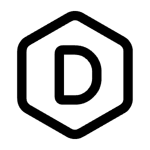 Letter D Hexagon Icon from Mynaui Line Set