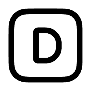 Letter D Square Icon from Mynaui Line Set