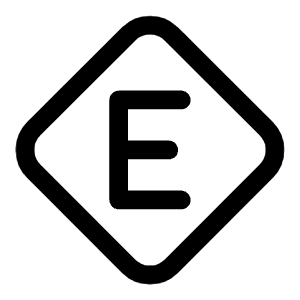 Letter E Diamond Icon from Mynaui Line Set