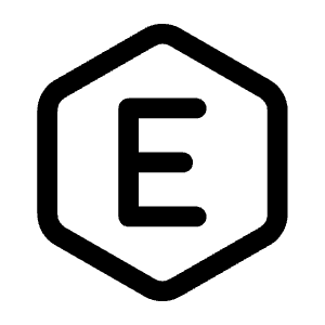 Letter E Hexagon Icon from Mynaui Line Set