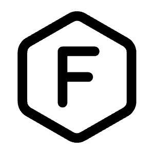 Letter F Hexagon Icon from Mynaui Line Set