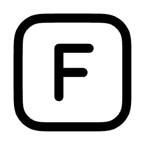 Letter F Square Icon from Mynaui Line Set