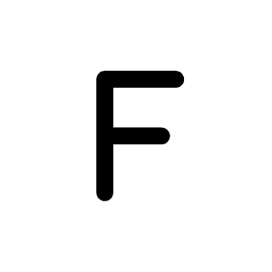 Letter F Icon from Mynaui Line Set