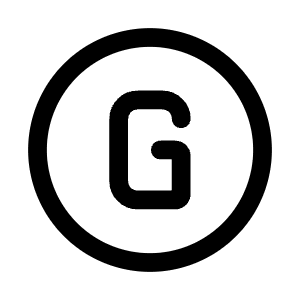 Letter G Circle Icon from Mynaui Line Set