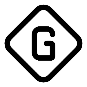 Letter G Diamond Icon from Mynaui Line Set