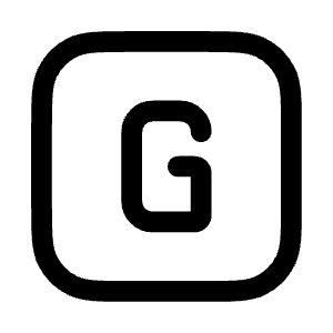 Letter G Square Icon from Mynaui Line Set