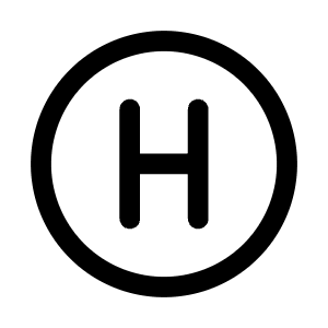 Letter H Circle Icon from Mynaui Line Set