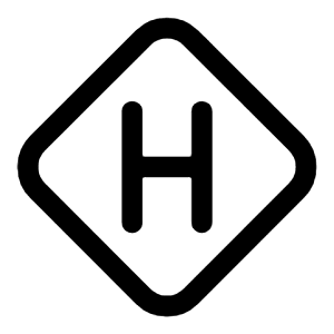 Letter H Diamond Icon from Mynaui Line Set