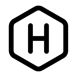 Letter H Hexagon Icon from Mynaui Line Set