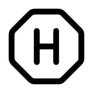 Letter H Octagon Icon from Mynaui Line Set