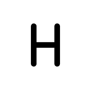 Letter H Icon from Mynaui Line Set