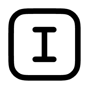 Letter I Square Icon from Mynaui Line Set