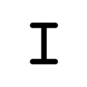 Letter I Icon from Mynaui Line Set