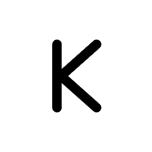 Letter K Icon from Mynaui Line Set